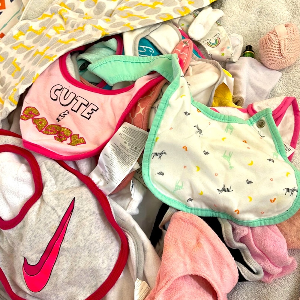 Bib and Baby Blanket Grab Bags (5 Piece Mystery Set)